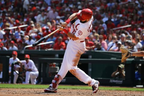 ST. LOUIS, MO – SEPTEMBER 12: St. Louis Cardinals second baseman Matt Carrpenter (13) at bat (Photo by Jimmy Simmons/Icon Sportswire via Getty Images)