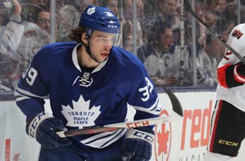 TORONTO, ON – FEBRUARY 1: Greg McKegg #39 of the Toronto Maple Leafs (Photo by Claus Andersen/Getty Images)