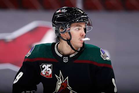 Clayton Keller is the face of the Arizona Coyotes. (Photo by Christian Petersen/Getty Images)