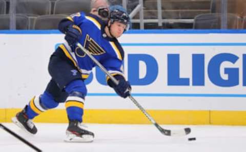 Torey Krug #47 of the St. Louis Blues (Photo by Dilip Vishwanat/Getty Images)