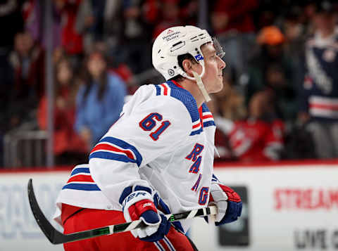 Justin Braun #61 of the New York Rangers (Photo by Elsa/Getty Images)