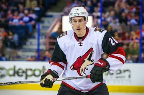 NHL Trade Rumors: Arizona Coyotes defenseman Michael Stone (26) skates against the Edmonton Oilers during the second period at Rexall Place. Arizona Coyotes won 4-0. Mandatory Credit: Sergei Belski-USA TODAY Sports