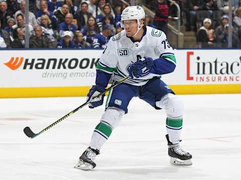 Tyler Toffoli #73 of the Vancouver Canucks (Photo by Claus Andersen/Getty Images)