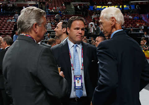 SUNRISE, FL – JUNE 26: Jeff Gorton of the New York Rangers attends the 2015 NHL Draft at BB