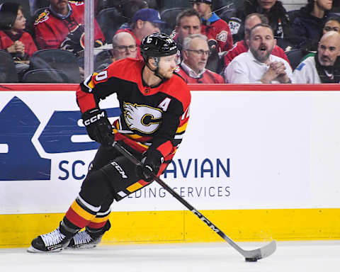 Calgary Flames, Jonathan Huberdeau #10. (Photo by Derek Leung/Getty Images)