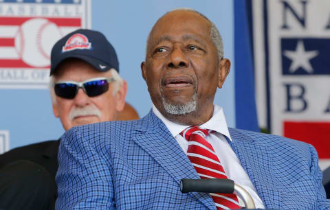 Hall of Famer Hank Aaron. (Photo by Jim McIsaac/Getty Images)