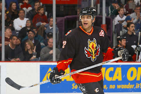 Jarome Iginla #12 of the Calgary Flames (Photo by Mitchell Layton/Getty Images)