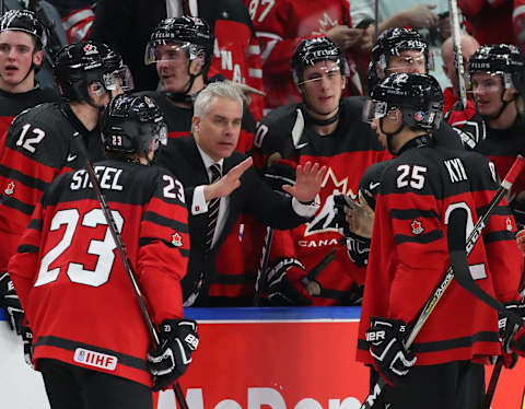 BUFFALO, NY – JANUARY 5: Dominique Ducharme. (Photo by Kevin Hoffman/Getty Images)