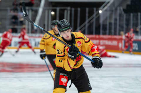 New York Rangers prospect Nils Lundkvist of Lulea (Photo by RvS.Media/Monika Majer/Getty Images)