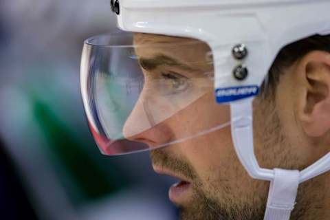 Nov 25, 2015; Saint Paul, MN, USA; Vancouver Canucks defenseman Dan Hamhuis (2) in the second period against the Minnesota Wild at Xcel Energy Center. Mandatory Credit: Brad Rempel-USA TODAY Sports