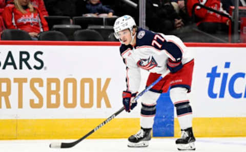 Nick Blankenburg #77 of the Columbus Blue Jackets (Photo by G Fiume/Getty Images)