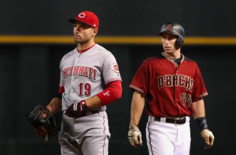 PHOENIX, AZ – JULY 09: Joey Votto (left) and Paul Goldschmidt (right)