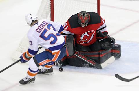 Casey Cizikas #53 of the New York Islanders. (Photo by Bruce Bennett/Getty Images)