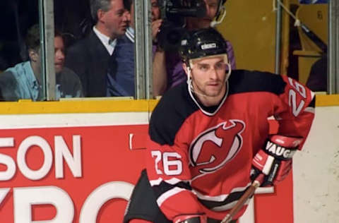 Jason Smith #26 of the New Jersey Devils (Photo by Graig Abel/Getty Images)