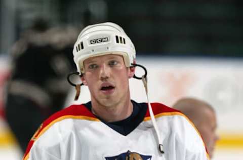 Lance Ward of the Florida Panthers: (Eliot Schechter/Getty Images/NHLI)