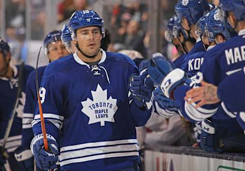 TORONTO, ON – JANUARY 23: Joffrey Lupul #19 of the Toronto Maple Leafs . (Photo by Claus Andersen/Getty Images)