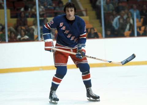 FILE: Phil Esposito of the New York Rangers. (Photo by Cliff Welch/Icon Sportswire via Getty Images)