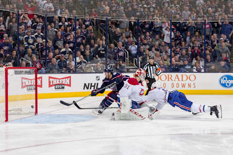 COLUMBUS, OH – MARCH 28: Columbus Blue Jackets Montreal Canadiens (Photo by Adam Lacy/Icon Sportswire via Getty Images)