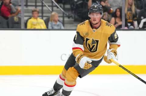 Jack Eichel #9, Vegas Golden Knights Mandatory Credit: Stephen R. Sylvanie-USA TODAY Sports