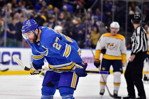 St. Louis Blues defenseman Alex Pietrangelo (27).Mandatory Credit: Jeff Curry-USA TODAY Sports