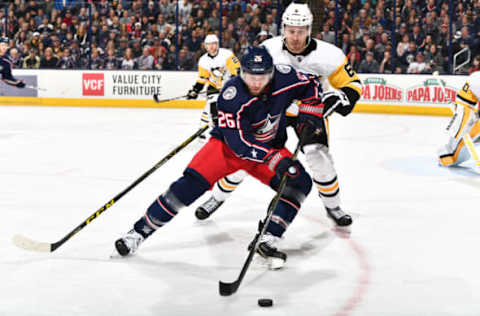 COLUMBUS, OH – APRIL 5 2018: (Photo by Jamie Sabau/NHLI via Getty Images)