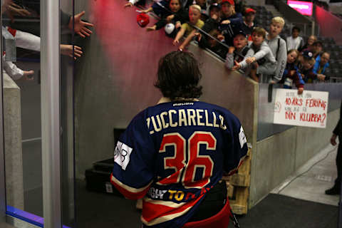 STAVANGER, NORWAY – AUGUST 16: Mats Zuccarello after the Team Zuccarello v Team Icebreakers All Star Game at the DNB Arena on August 16, 2017 in Stavanger, Norway. (Photo by Andrew Halseid-Budd/Getty Images)