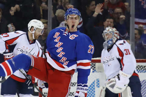 Ryan McDonagh #27 of the New York Rangers (Photo by Bruce Bennett/Getty Images)