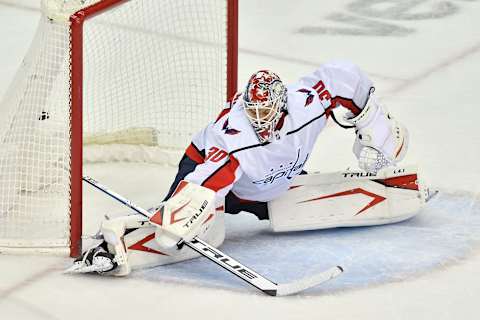 Washington Capitals goalie Ilya Samsonov (30): Catalina Fragoso-USA TODAY Sports