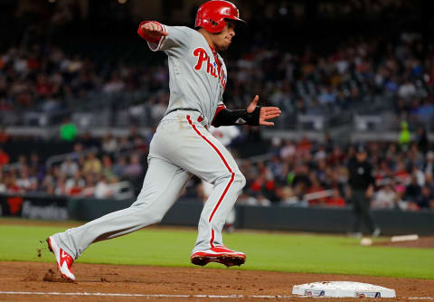 Hernandez is the team’s best leadoff hitter, but many feel he’s blocking Kingery. Photo by Kevin C. Cox/Getty Images.