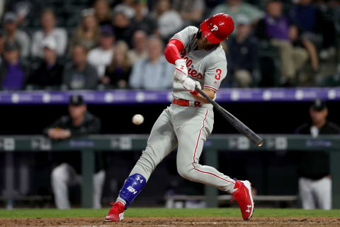 Harper’s fire can ignite the Phillies at any time. Photo by Matthew Stockman/Getty Images.