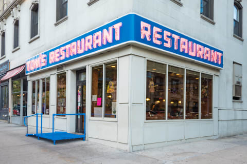 TOM’S RESTAURANT, NEW YORK CITY, NEW YORK, UNITED STATES – 2015/10/17: Tom’s Restaurant featured in the sitcom Jerry Seinfield. The place is a famous place and tourist attraction in the city. (Photo by Roberto Machado Noa/LightRocket via Getty Images)