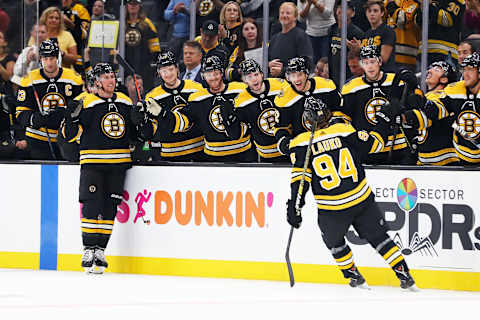 Jakub Lauko #94 of the Boston Bruins. (Photo by Maddie Meyer/Getty Images)