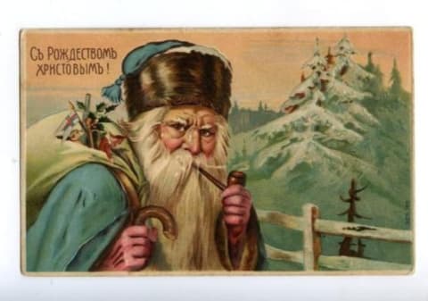 Postcard of Ded Moroz.