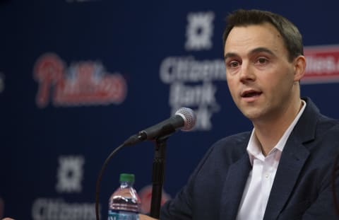 GM Matt Klentak of the Philadelphia Phillies (Photo by Mitchell Leff/Getty Images)