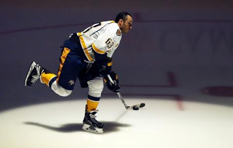 Nashville Predators center Mike Ribeiro (63). Mandatory Credit: Charles LeClaire-USA TODAY Sports