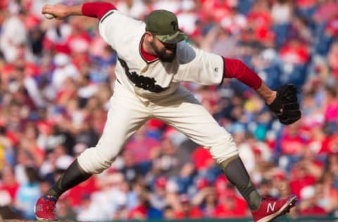 Neshek Keeps Putting Zeros on the Scoreboard. Photo by Bill Streicher – USA TODAY Sports.