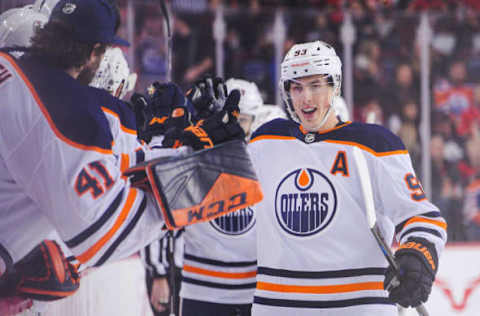 Ryan Nugent-Hopkins #93, Edmonton Oilers (Photo by Derek Leung/Getty Images)