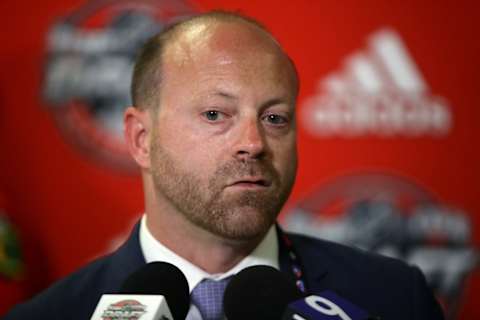 Chicago Blackhawks general manager Stan Bowman (Photo by Jonathan Daniel/Getty Images)