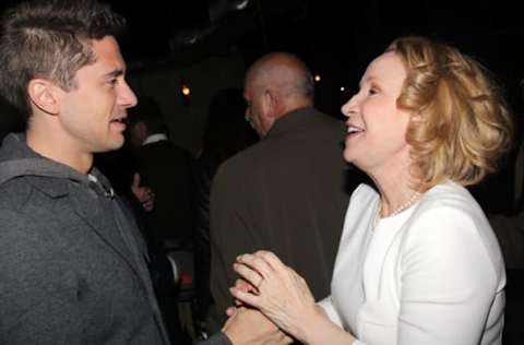 NEW YORK, NY – OCTOBER 29: Topher Grace and ebra Jo Rupp (costars on TV’s “That 70’s Show”) attend the opening night party for “Becoming Dr. Ruth” at The Westside Theatre on October 29, 2013 in New York City. (Photo by Bruce Glikas/FilmMagic)