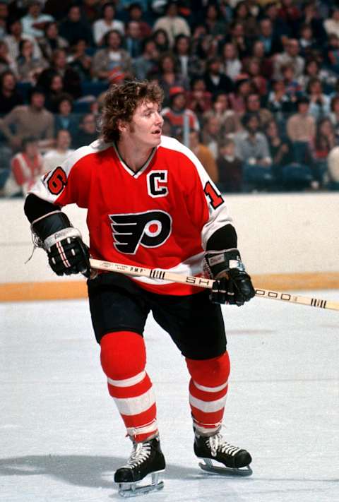 Bob Clarke #16, Philadelphia Flyers (Photo by Focus on Sport/Getty Images)