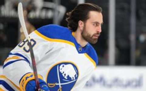 Former Vegas Golden Knight and current Buffalo Sabre Alex Tuch. Mandatory Credit: Stephen R. Sylvanie-USA TODAY Sports