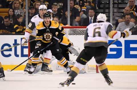 BOSTON, MA – NOVEMBER 2: Kevan Miller #86 and Colin Miller #6