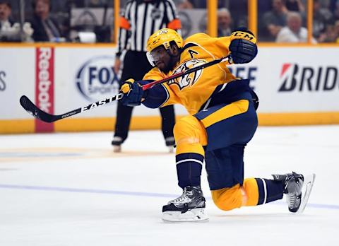 Nashville Predators defenseman P.K. Subban (76) Mandatory Credit: Christopher Hanewinckel-USA TODAY Sports