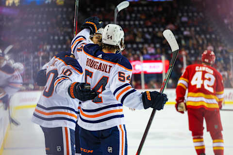 Sep 26, 2021; Calgary, Alberta, CAN; Xavier Bourgault. Mandatory Credit: Sergei Belski-USA TODAY Sports