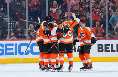 Owen Tippett #74, Philadelphia Flyers (Photo by Mitchell Leff/Getty Images)