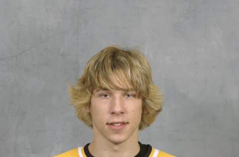 BOSTON – SEPTEMBER 15: Masi Marjamaki of the Boston Bruins poses for a portrait on September 15, 2003 at the FleetCenter in Boston, Massachusetts. (Photo by: Getty Images)