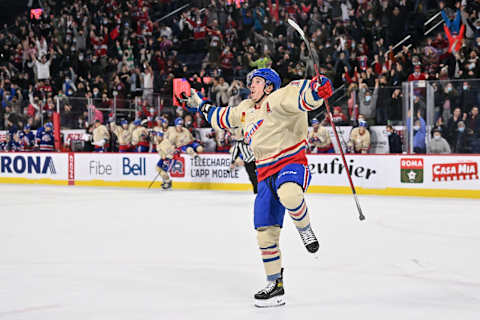 LAVAL, QC – APRIL 08: Rafael Harvey-Pinard #11 of the Laval Rocket. (Photo by Minas Panagiotakis/Getty Images)