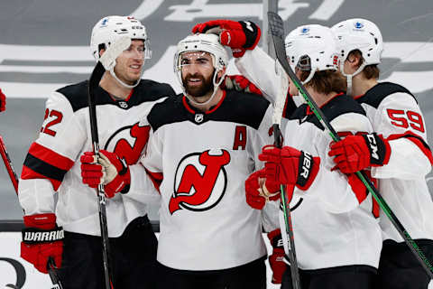 Kyle Palmieri #21 of the New Jersey Devils. (Photo by Maddie Meyer/Getty Images)