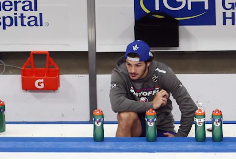 Mathew Barzal #13 of the New York Islanders. (Photo by Bruce Bennett/Getty Images)