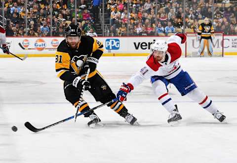 PITTSBURGH, PA – MARCH 31: Phil Kessel Montreal Canadiens (Photo by Joe Sargent/NHLI via Getty Images)